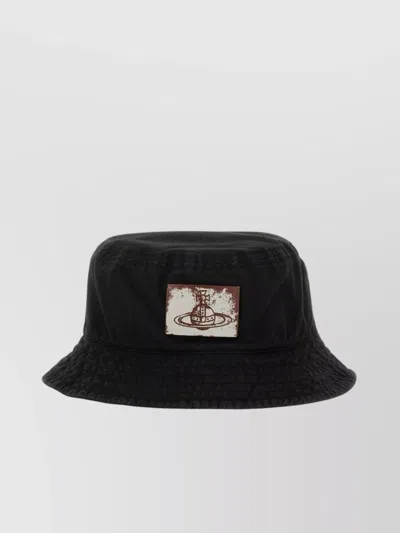 VIVIENNE WESTWOOD LOGO BUCKET HAT WIDE BRIM