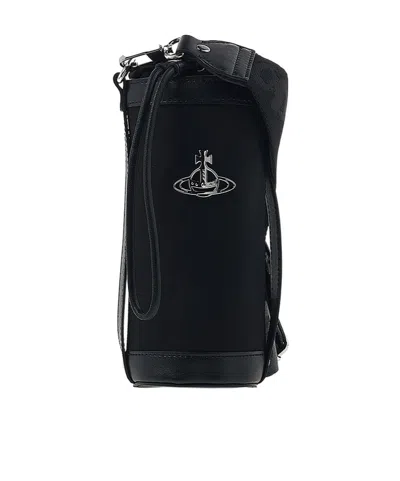 Vivienne Westwood Logo Bucket Shoulder Bag In Black