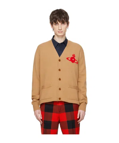 Vivienne Westwood Logo Button T-shirt In Brown