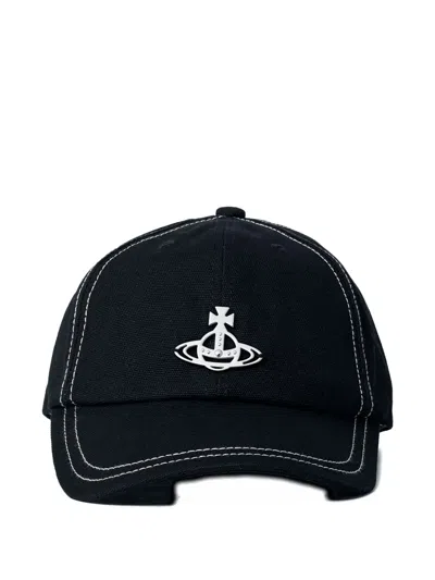 Vivienne Westwood Logo Graphic Baseball Cap In Black