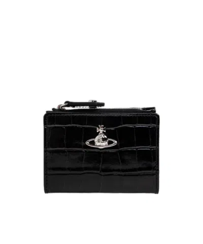 Vivienne Westwood Logo Card Holder In Black