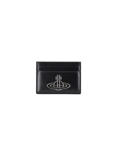 Vivienne Westwood Logo Card Holder In Black