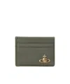 Vivienne Westwood Logo Card Holder In Green