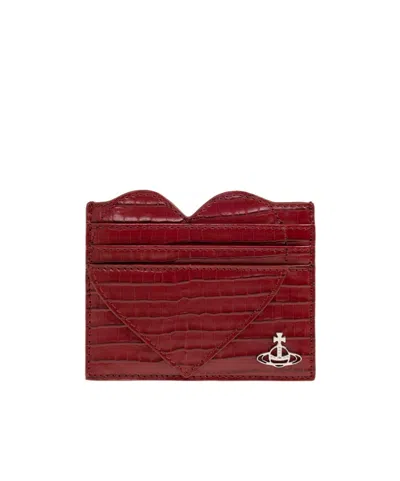 Vivienne Westwood Logo Card Holder In Red