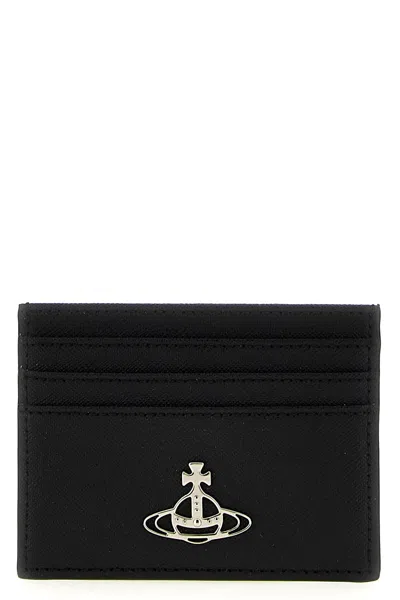 Vivienne Westwood Logo Card Holder In Schwarz