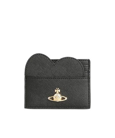 Vivienne Westwood Heart Card Holder In Black