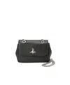 Vivienne Westwood Black Small Curb Chain Shoulder Bag In Black