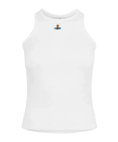 Vivienne Westwood Logo Cotton 90s Vest In Gray