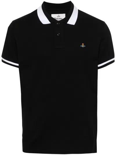 Vivienne Westwood Polo With Logo In Black