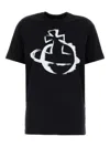 Vivienne Westwood Relaxed-fit Black T-shirt With Abstract Graphic Print In Black