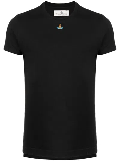 Vivienne Westwood Logo Cotton T-shirt In Black