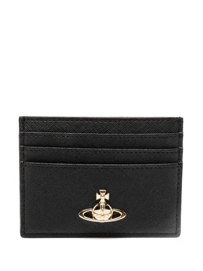 Vivienne Westwood Logo Credit Card Case In Black