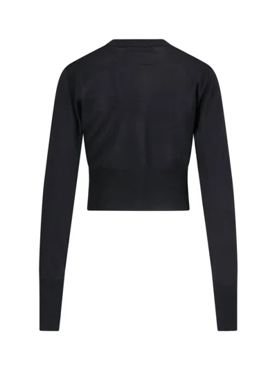 Vivienne Westwood Logo Crop Cardigan In Nero