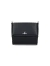 Vivienne Westwood Structured Shoulder Bag Adjustable Strap In Black