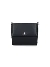 Vivienne Westwood Structured Shoulder Bag Adjustable Strap In Black