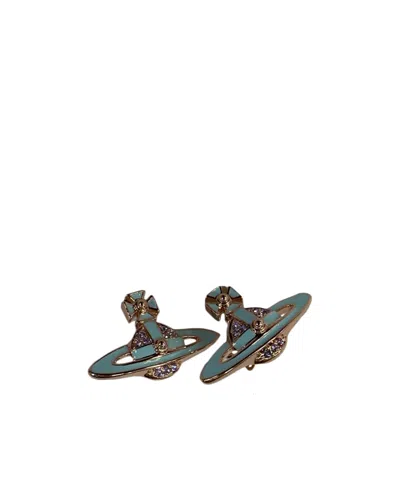 Vivienne Westwood Logo Design Earrings In Multicolor