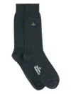 Vivienne Westwood Logo-detail Socks In Gray