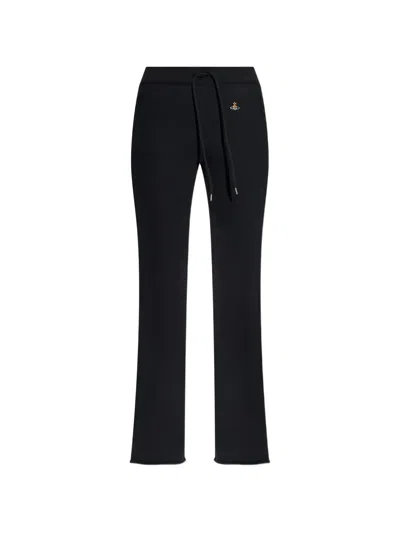 Vivienne Westwood Logo Drawstring Track Pants In Black
