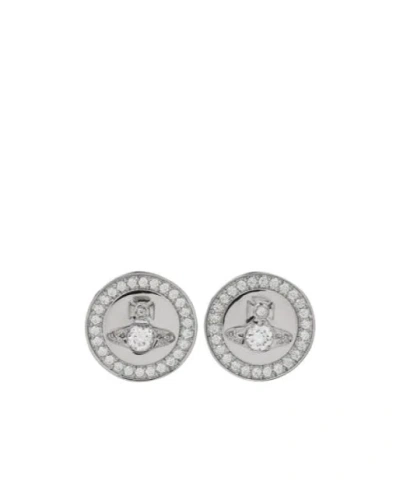 Vivienne Westwood Logo Earrings In Gray