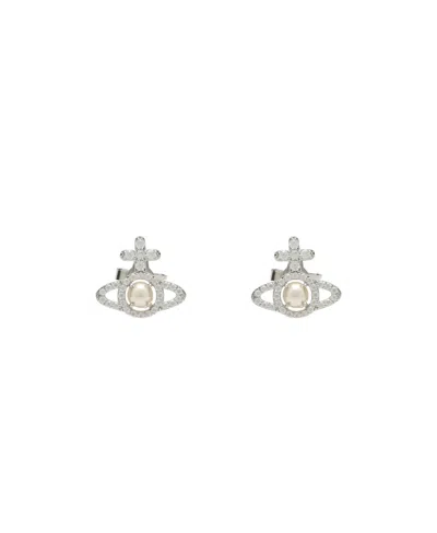 Vivienne Westwood Logo Earrings In Gray