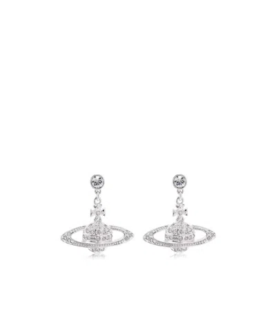 Vivienne Westwood Logo Earrings In White