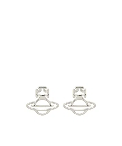 Vivienne Westwood Logo Earrings In White