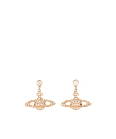 Vivienne Westwood Logo Earrings In Yellow