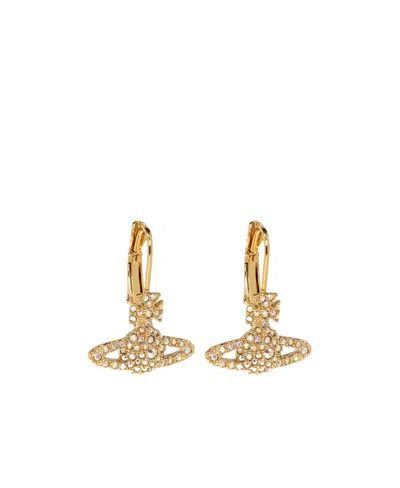 Vivienne Westwood Logo Earrings In Gold