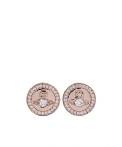 Vivienne Westwood Logo Earrings In Yellow