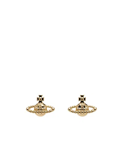 Vivienne Westwood Logo Earrings In Yellow