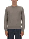 Vivienne Westwood Logo-embellished Virgin Wool Jersey With Classic Crew Neck In Grey