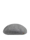 Vivienne Westwood Logo Embroidered Beret In Gray