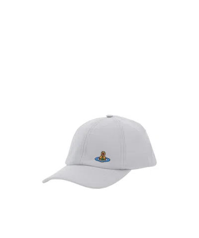 Vivienne Westwood Logo Embroidered Cap In White