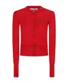 Vivienne Westwood Bea Lightweight Cotton Blend Cardigan Clothing In Red