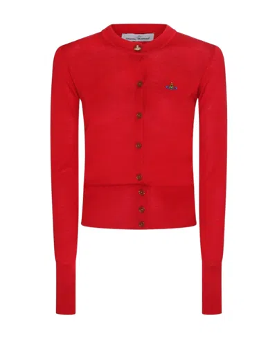 VIVIENNE WESTWOOD VIVIENNE WESTWOOD LOGO EMBROIDERED CARDIGAN