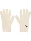 Vivienne Westwood Logo-embroidered Cashmere Gloves In White