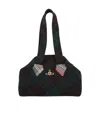Vivienne Westwood Logo Embroidered Checked Handbag In Black