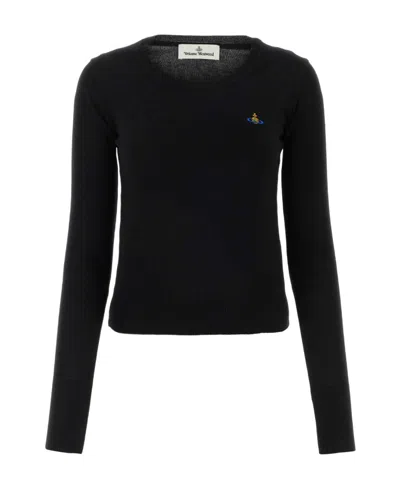 VIVIENNE WESTWOOD VIVIENNE WESTWOOD ORB EMBROIDERED LONG-SLEEVED JUMPER