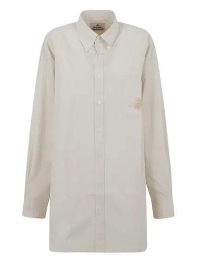 Vivienne Westwood Logo-embroidered Shirt In Neutral