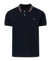 Vivienne Westwood Logo Embroidered Short Sleeve Polo Shirt In Blue