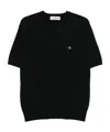 Vivienne Westwood T-shirt In Cotone Nero Uomo In Black