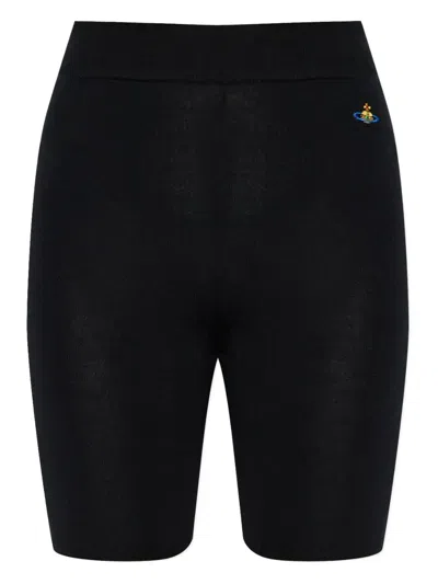 VIVIENNE WESTWOOD LOGO-EMBROIDERED SHORTS