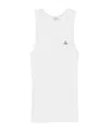 Vivienne Westwood Logo Embroidered Sleeveless T-shirt In White
