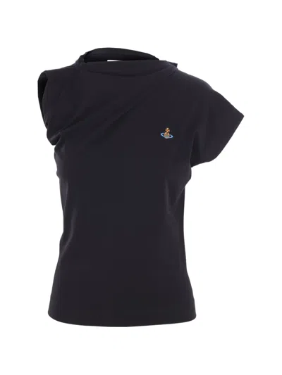 Vivienne Westwood Asymmetric Short-sleeved T-shirt In Black
