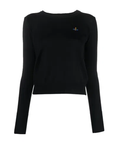 VIVIENNE WESTWOOD VIVIENNE WESTWOOD ORB EMBROIDERED CREWNECK JUMPER