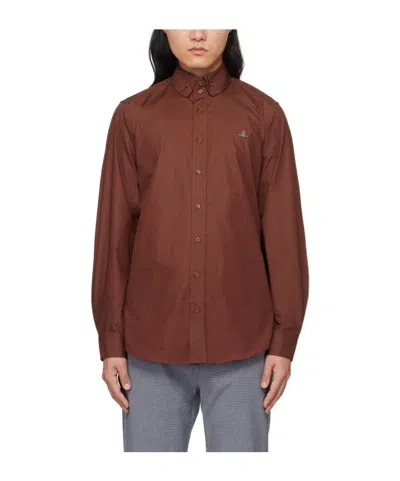 Vivienne Westwood Logo Embroidery Shirt In Red