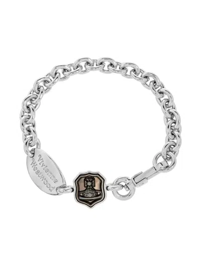 Vivienne Westwood Logo-engraved Bracelet In Metallic
