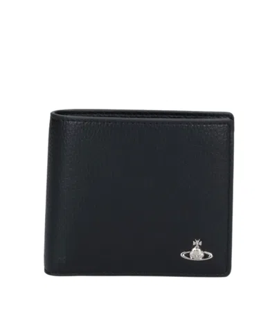 Vivienne Westwood Logo Engraved Wallet In Black