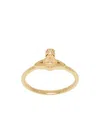 Vivienne Westwood Logo Engraving Ring In Yellow