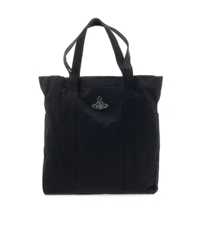 Vivienne Westwood Logo Handbag In Black